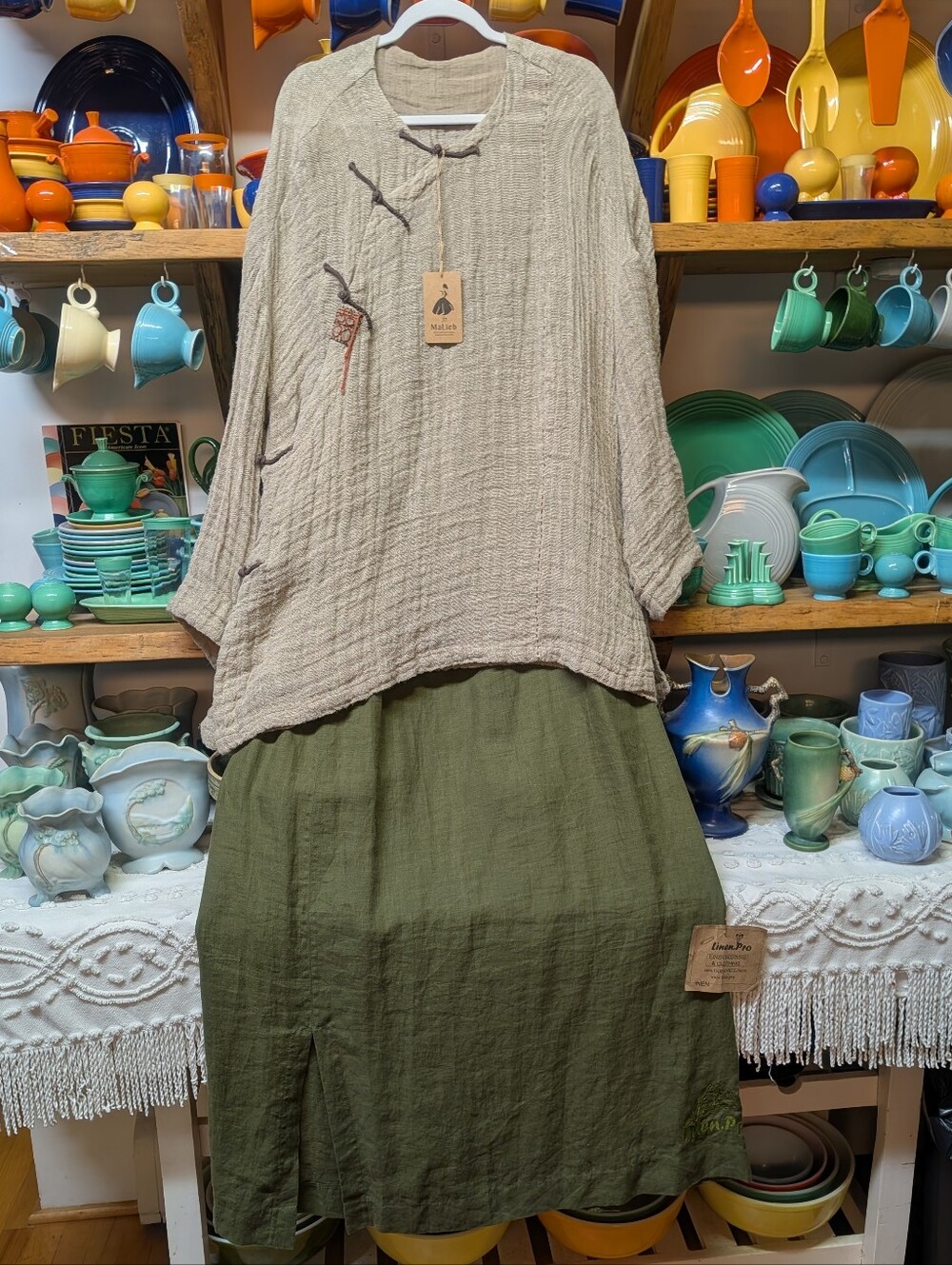 "NWTO"Pro Linen Long Linen Skirt